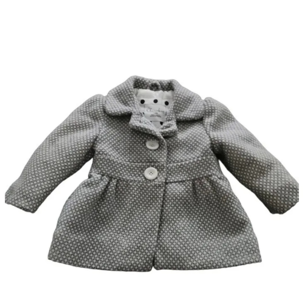 Cherokee Baby Button Front Argyle Jacket Girls Size 12 Months EUC